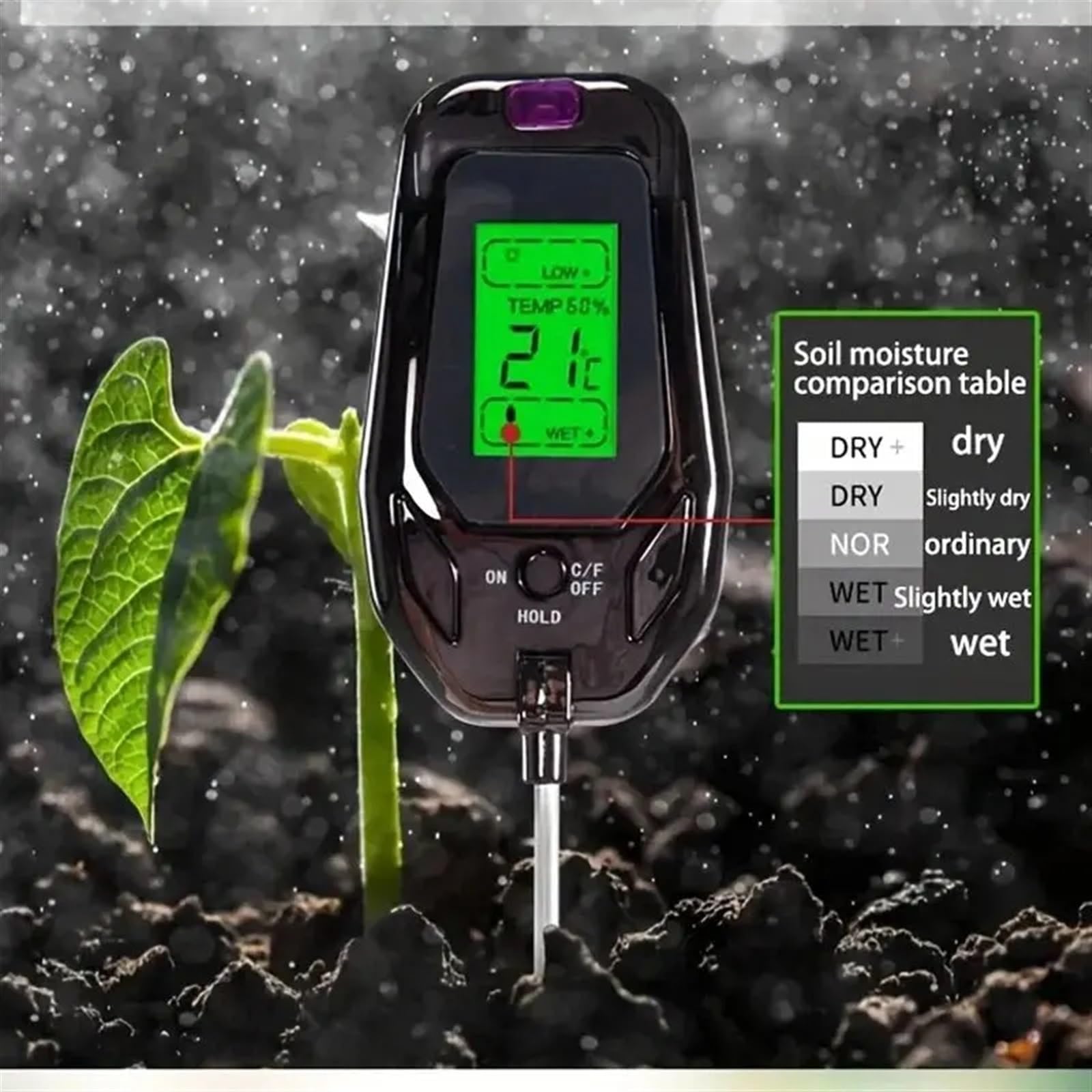 Compteur TDS, PH Mètre 5 En 1 Testeur De Sol Outil Détection Jardinage Pour Fleurs Et Plantes Surveillent L'humidité, La Température, Lumière, Le Niveau D'eau, Pour Les Tests Qualité ,pour eau potable