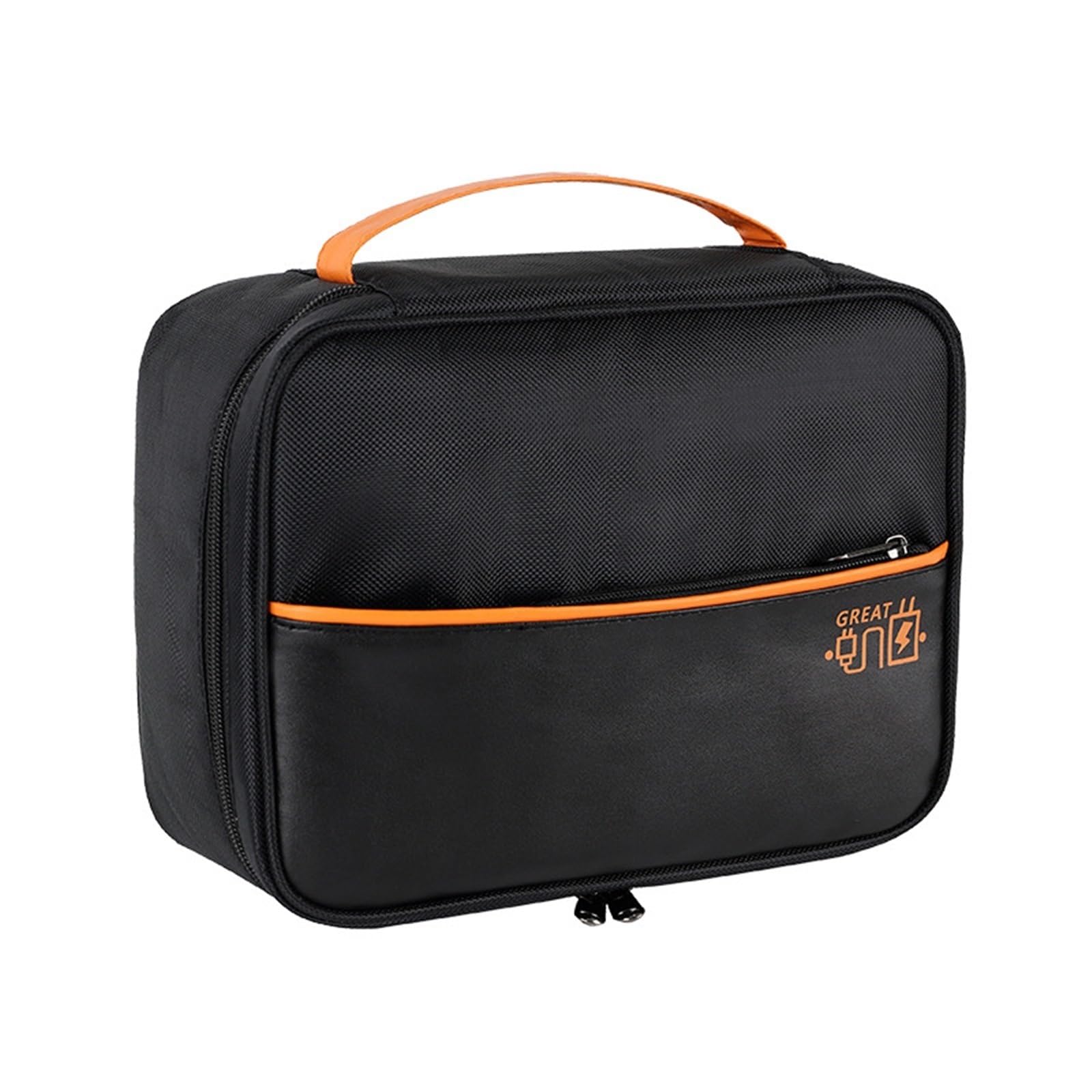 Organizador electrónico de viaje, funda de accesorios electrónicos, bolsa de almacenamiento de cables portátil for unidad Flash, tarjeta SD, cargador de tableta, 2 uds. Para Cables Y Cargadores(Black)