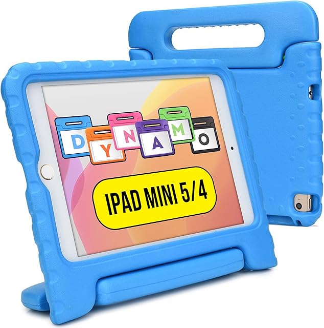 Official Cooper Dynamo Kids Case for iPad Mini 5 (5th Generation, 2019), iPad Mini 4 (2015) | Rugged Foam, Magic Handle, Built-in Stand, Eco-Mailer