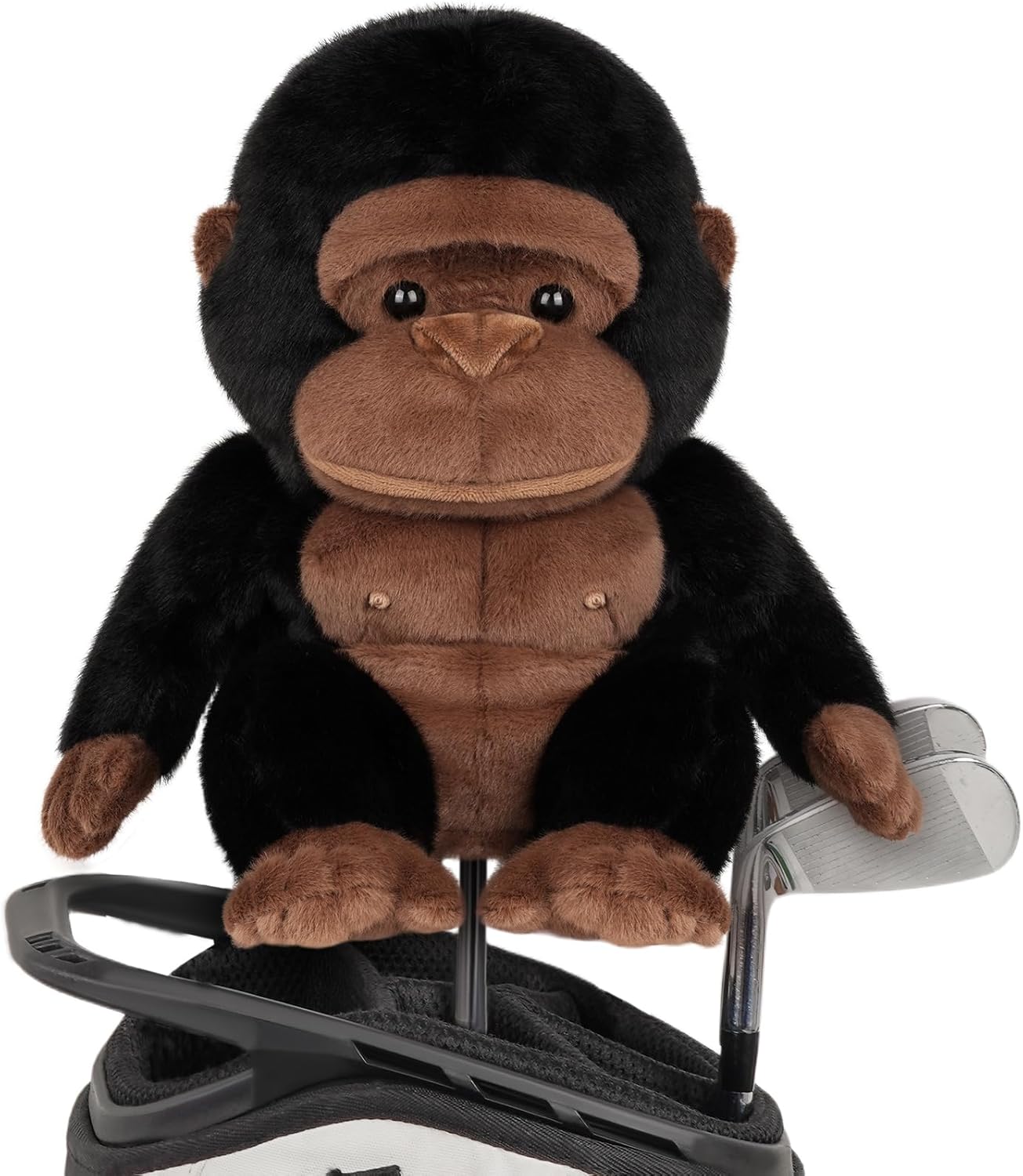 Driver Headcover Funny Golf Headcover Animal Golf Club Head Covers Gorilla Schnauzer Dog Design Brown Gray Plush Golfing Gifts for Men Women Fits up to 460CC Driver Head