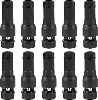 10Pcs Low Voltage Landscape Wire Connector Lighting Connector Waterproof 12/14/16/18 AWG Light Wire Cable Connectors for Outdoor LED Path Garden Spotlights Lawn Lamp