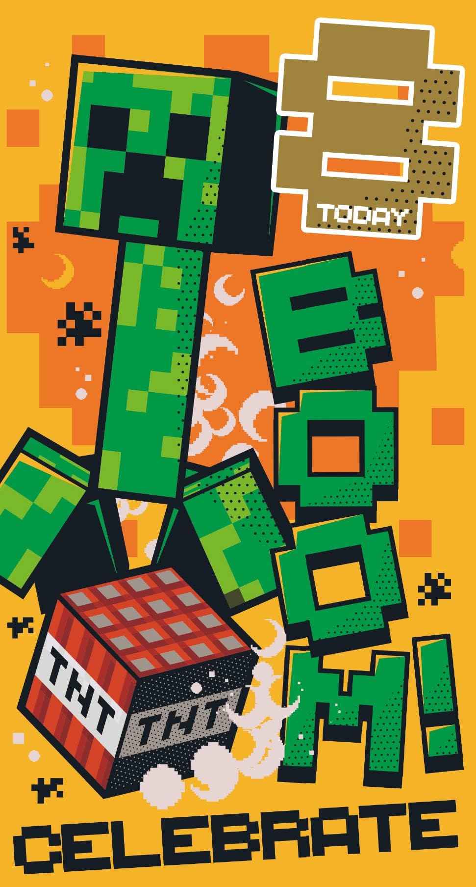 Minecraft Age 8 Birthday Card, Card for 8th Birthday, Recyclable Birthday CardThe Forest Stewardship Council