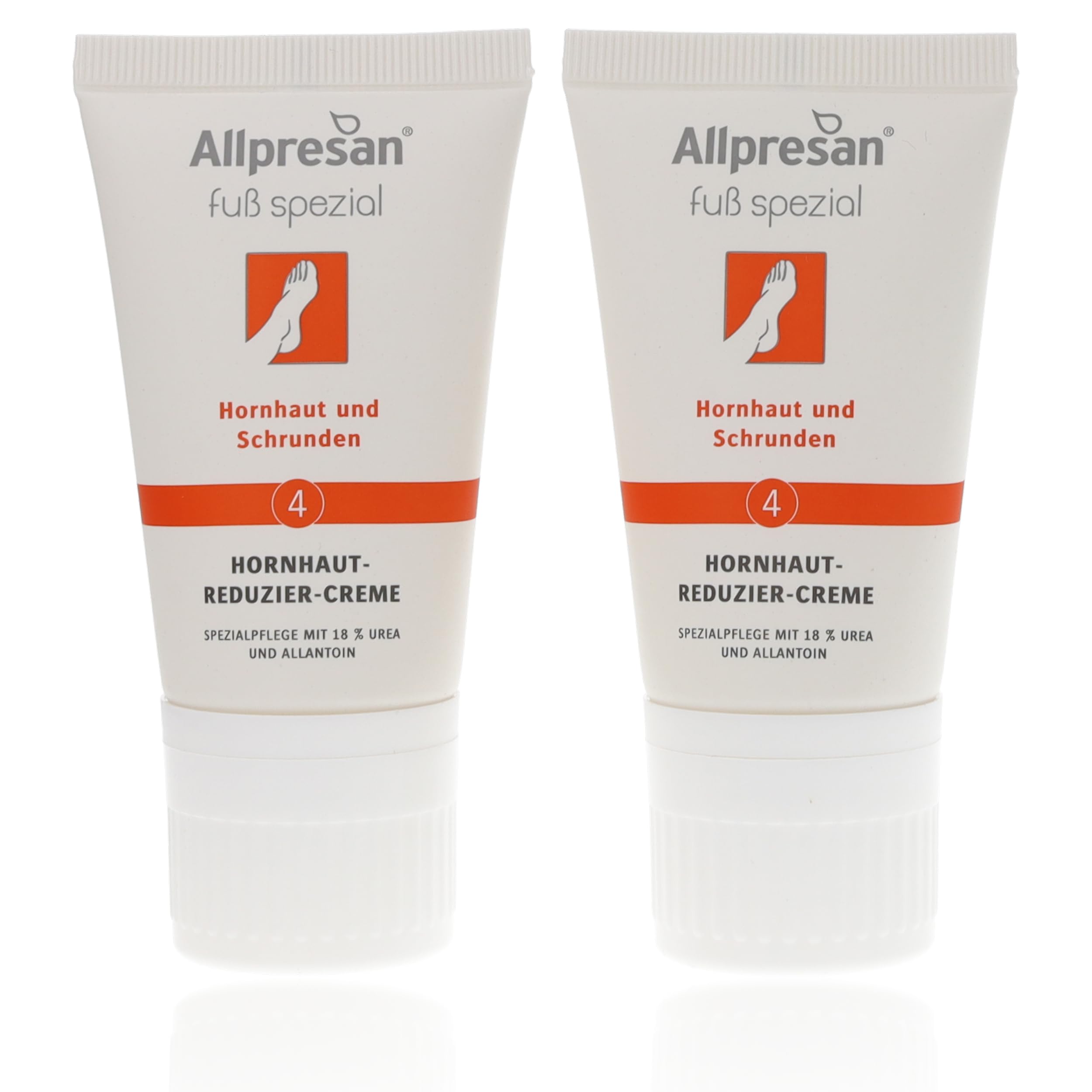 Allpresan Piede speciale n. 4 crema per ridurre la calli, crema per i piedi contro calli e cicli, come trattamento per 14 giorni di piedi cheratinizzati – 2 x 40 ml