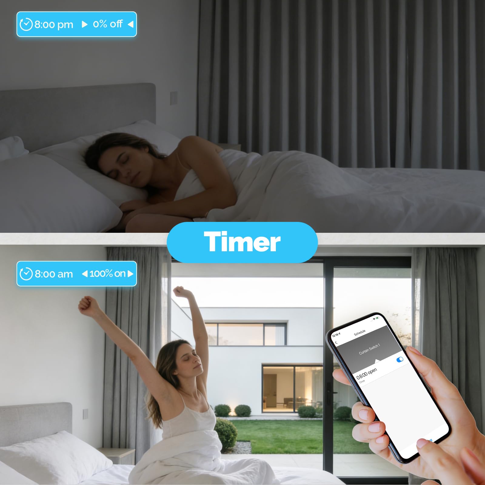 MOES 2.5D Rolladenschalter Smart Wlan
