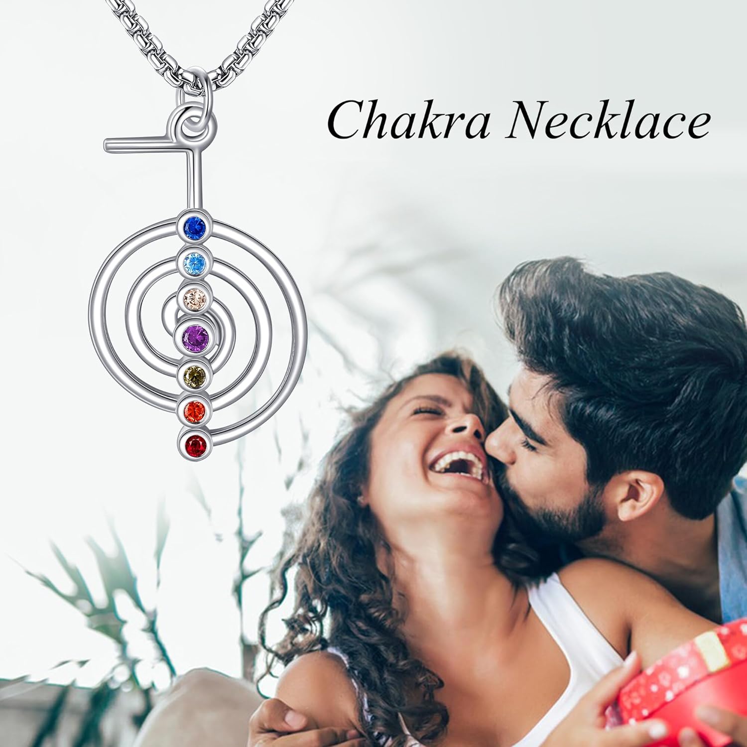 Chakra Necklace Sterling Silver Reiki Symbols Chakra Necklaces for Women Healing Jewelry for Women