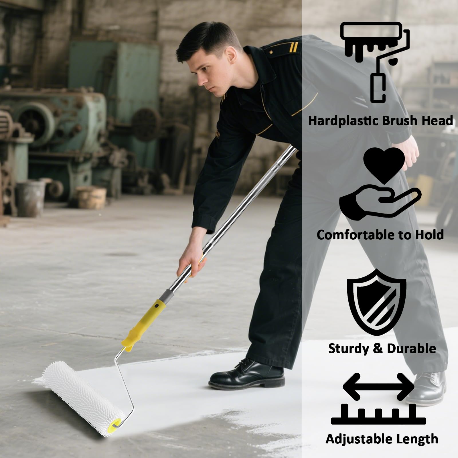 Rouleau de Purge à Pointes 23 cm - Acier Inoxydable 34-136 cm - Ventilation Revêtements de Sol
