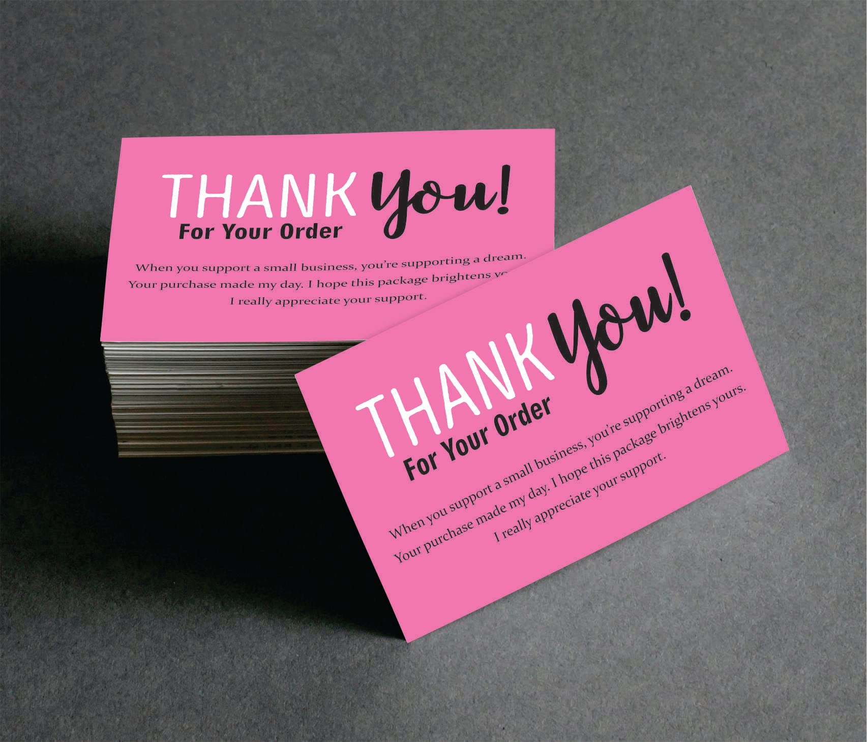 SVM CRAFT® 100 Pieces Thank You for Supporting My Business Cards Your Purchase Made, Postcards Small Online Business Package Insert, 2 x 3 Inch,