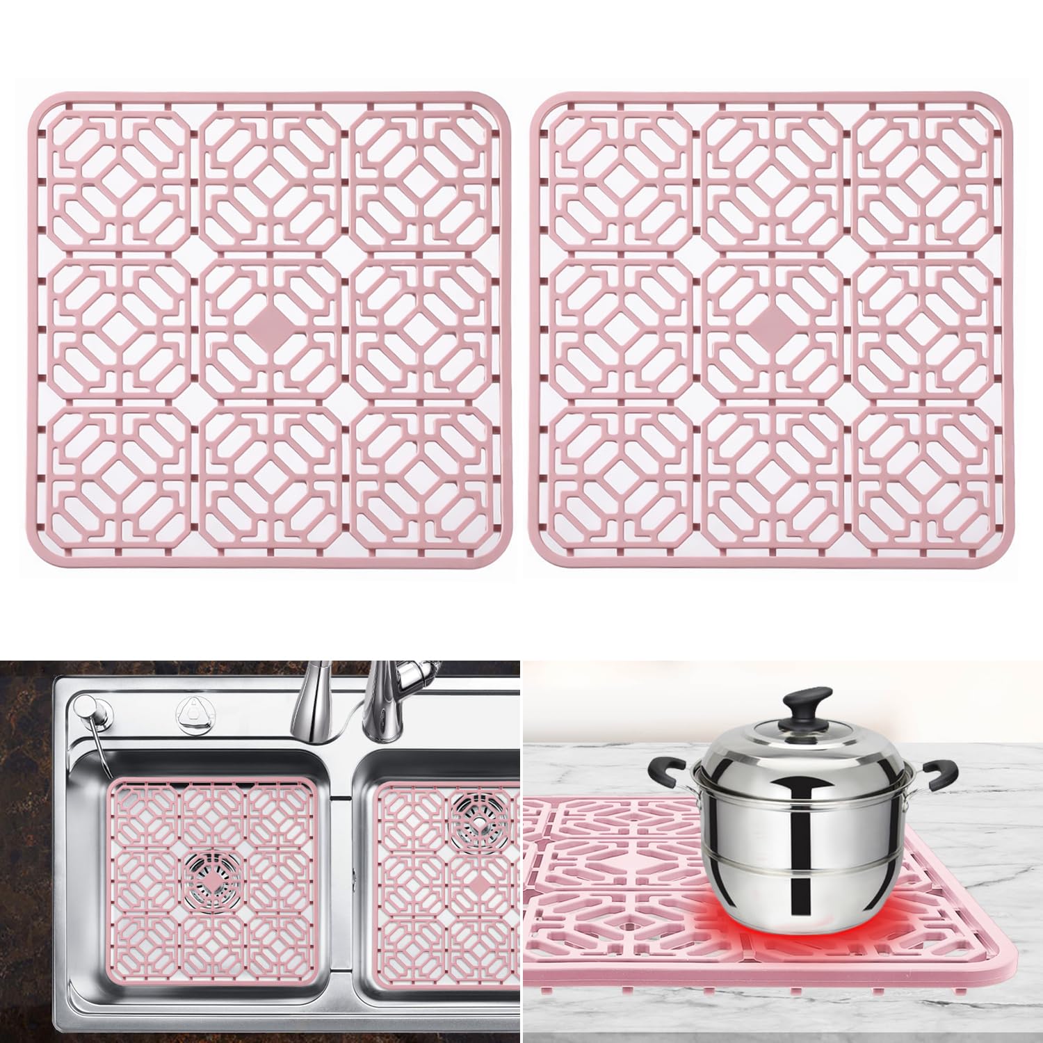 Tapis d'évier en silicone résistant à la chaleur insert de protection de cuisine
