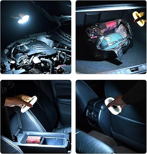 Miniatura 6 de Luz magnética de cúpula para automóvil, luz interior de techo de techo de automóvil, recargable por USB, 10 LED, luz de cúpula inalámbrica para