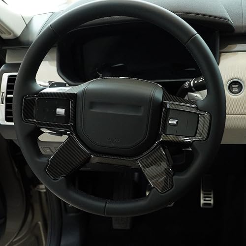 Fibra de carbono ABS coche volante decoración Marcos ajuste para Land Rover Discovery 5 LR5 2021 Accesorios interiores