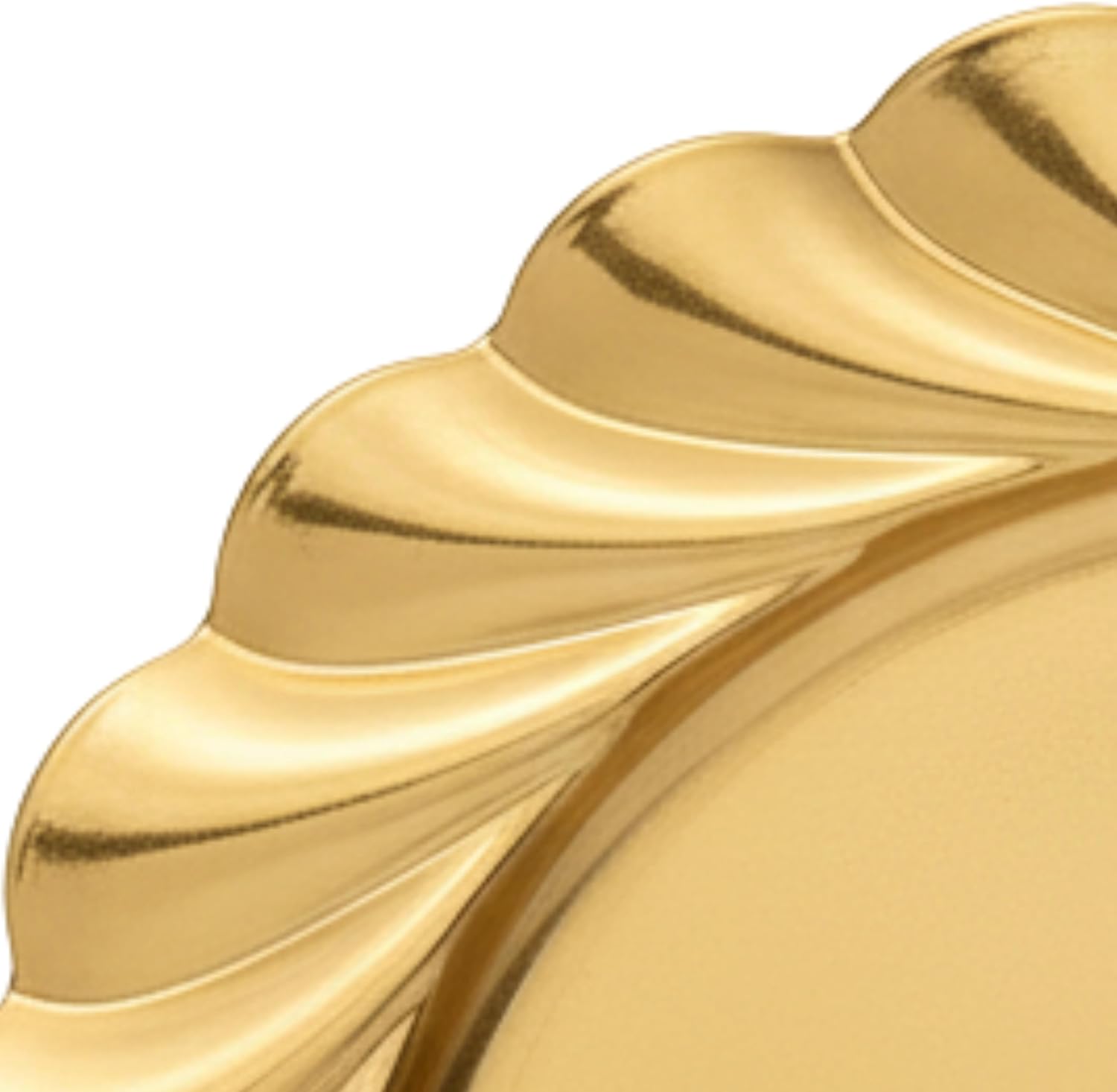 Gold Charger Plates Set of 12, Swirl Wave Plate Chargers for Dinner Plate, Round Plastic Table Chargers for Thanksgiving, Christmas, Weddings, Parties