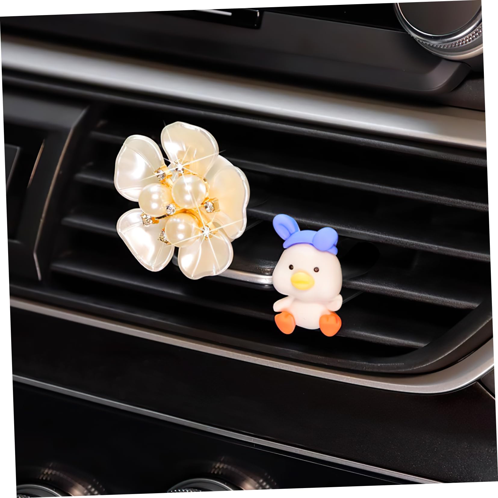Happyyami Clip in Metallo e Plastica per Bocchetta di Ventilazione Auto 100 Pezzi, Resistente e Decorativa per Accessori Auto e Decorazione Interna