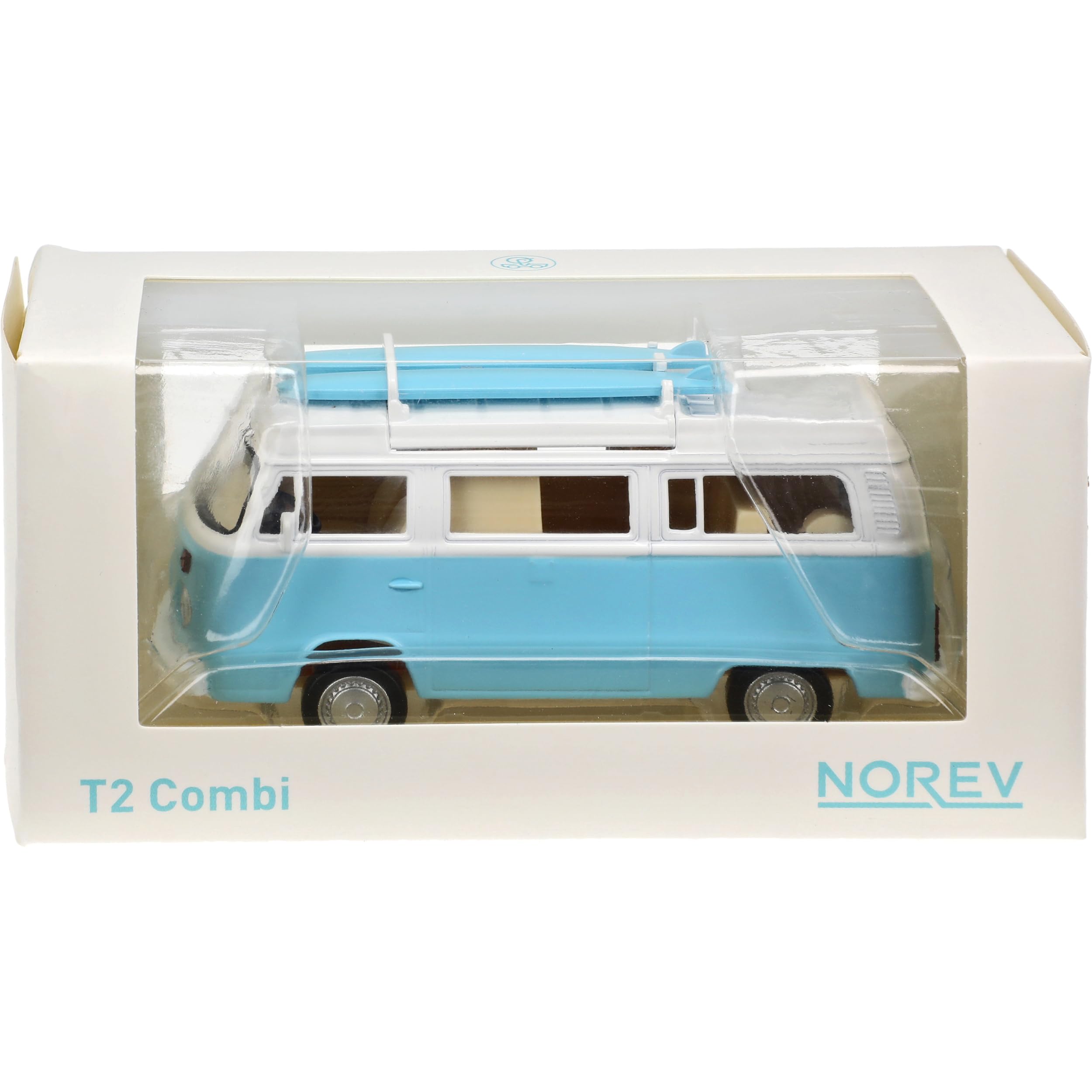 Welly VW T2 Bus Modellauto 1/43 | Ca. 12 Cm Lang, Mit Individuellem Wunschkennzeichen | Metall/Plastik, Tür öffnend
