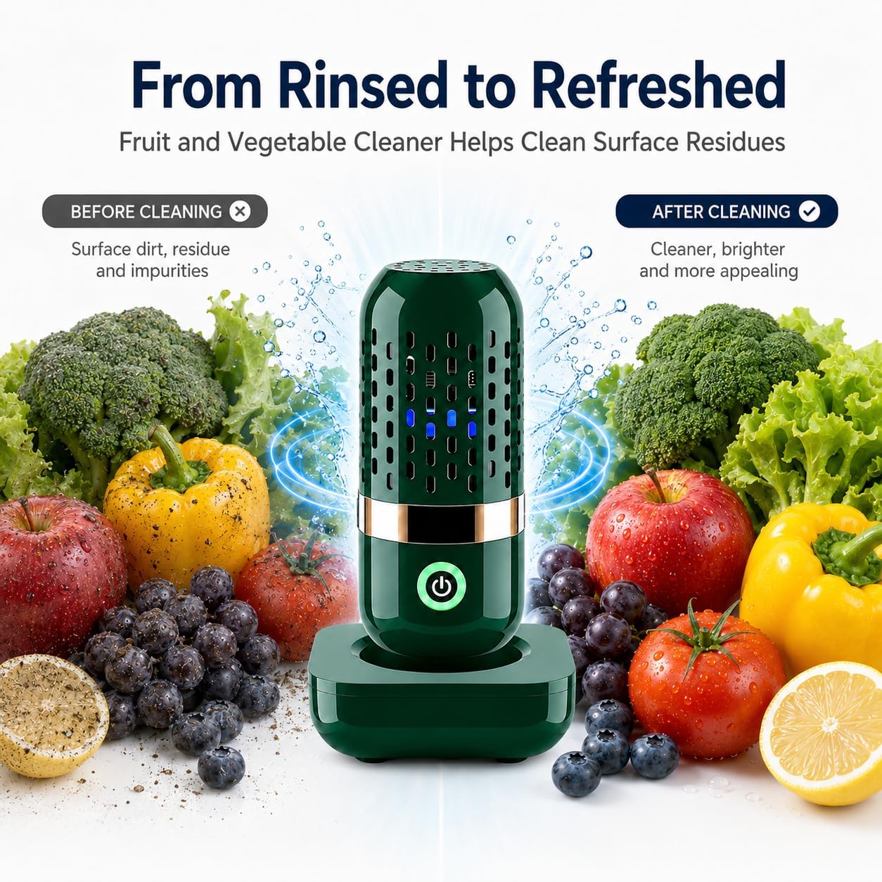 Fruit and Vegetable Cleaner, Produce Washer Device, Rechargeable