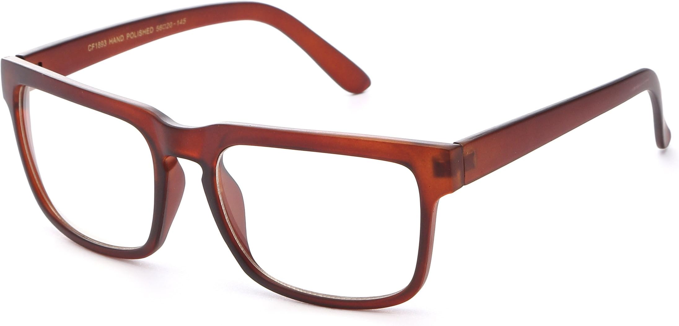 Newbee Fashion - Unisex Squared Frame Plain Clear Lens Fashion Glasses for Men & Women