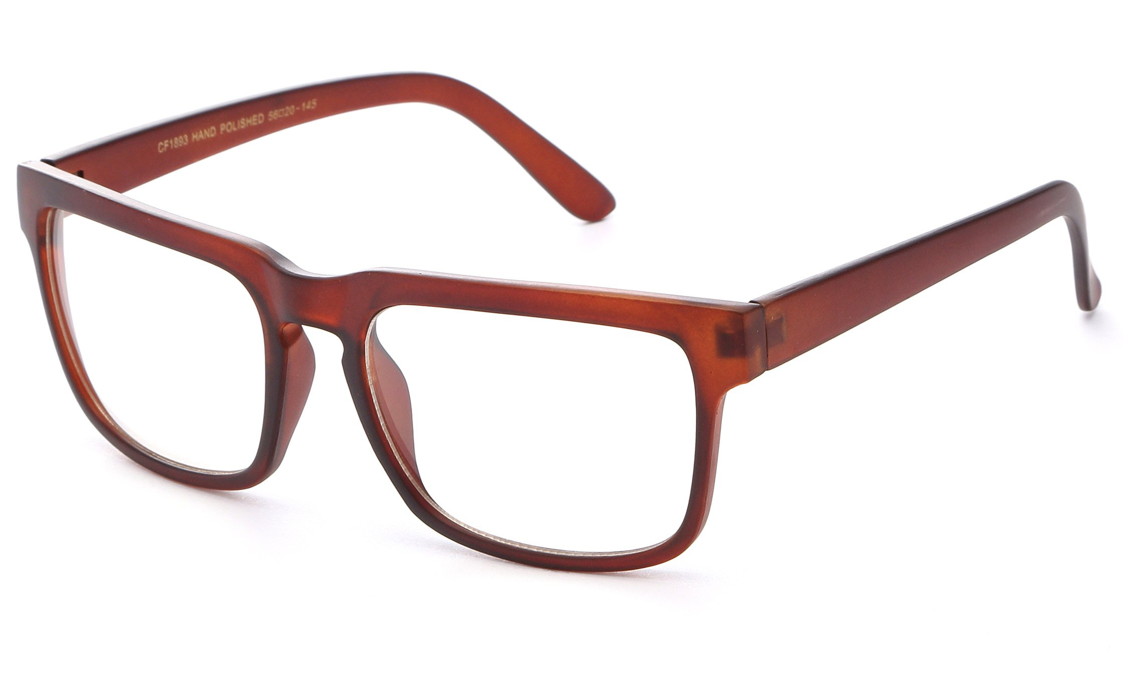 Newbee Fashion - Unisex Squared Frame Plain Clear Lens Fashion Glasses for Men & Women