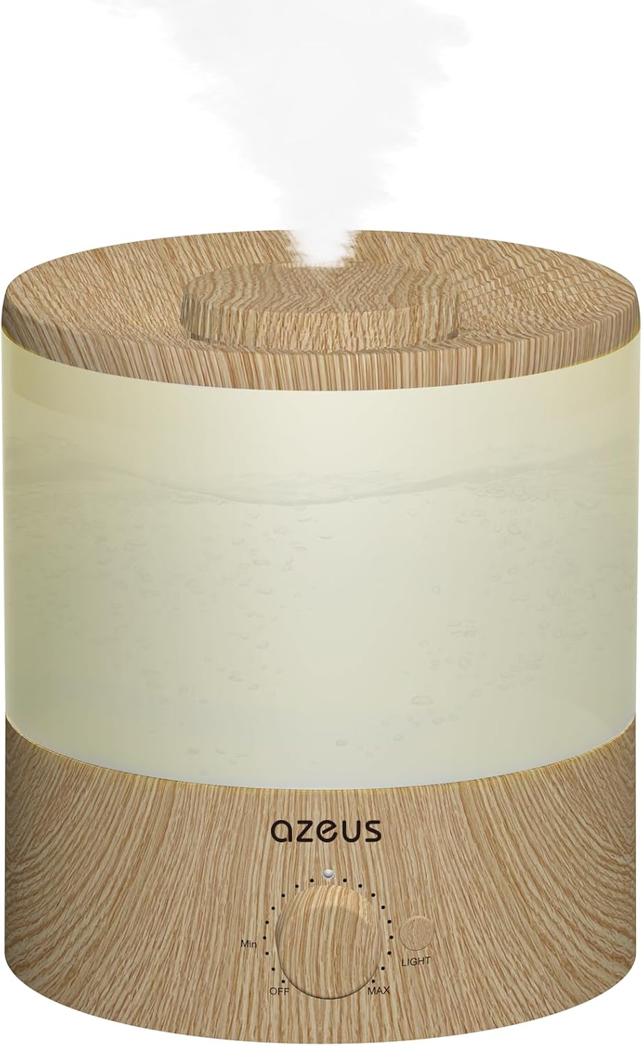 AZEUS SK7620 1.5L Ultrasonic Humidifier with 7 Color Night Light, Cool Mist Humidifier with Adjustable Output, Quiet Operation & Auto Shut-Off for Home and Office