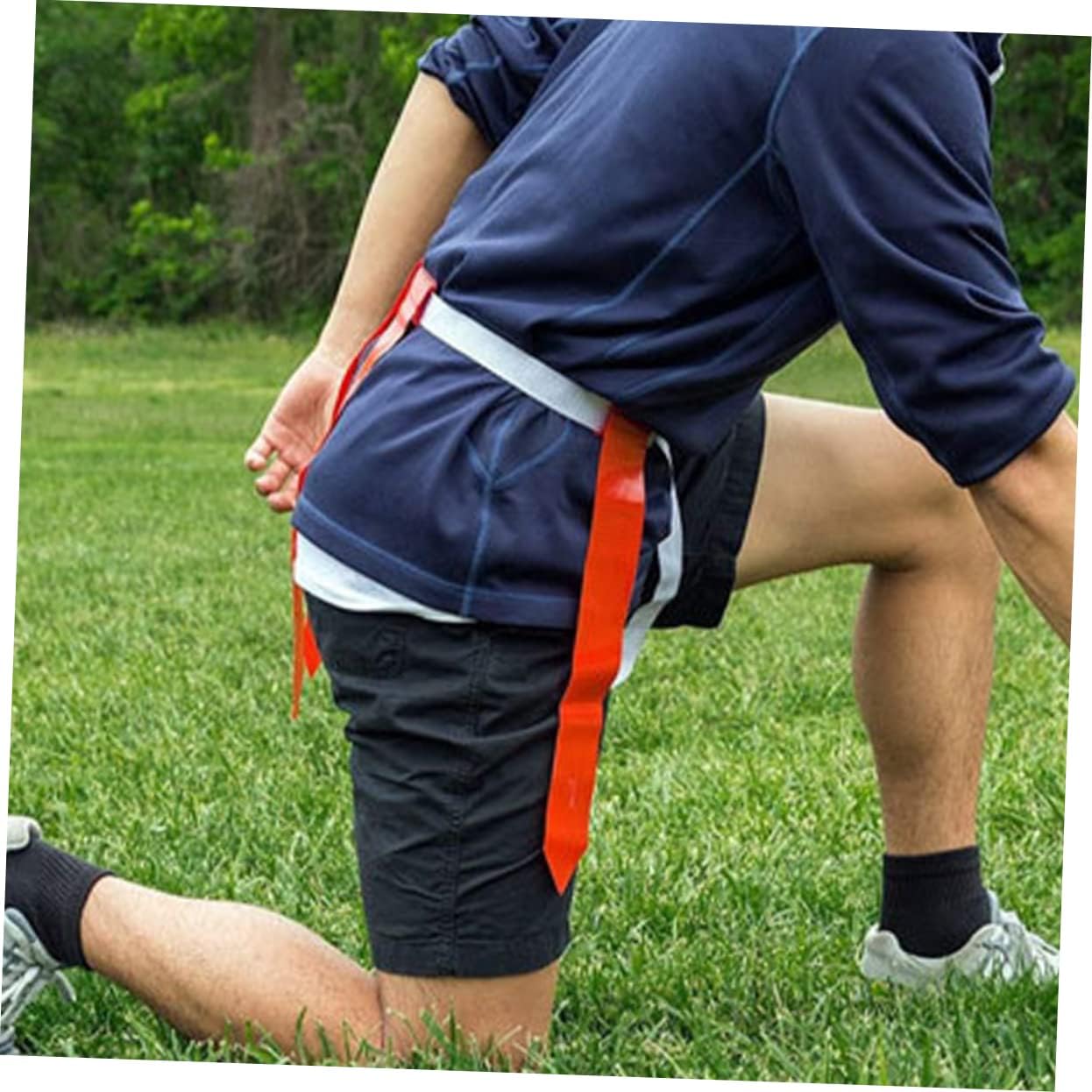 1Set Multi Use Football Waist Flag Set Belts Flags for Youth Rugby Games Outdoor Training Activities