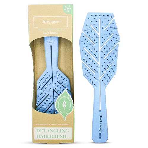 Cepillo de pelo ecológico con cerdas extra suaves, cepillo desenredante, ventilado, cabello húmedo y seco para mujeres, niños, rizado, lacio,