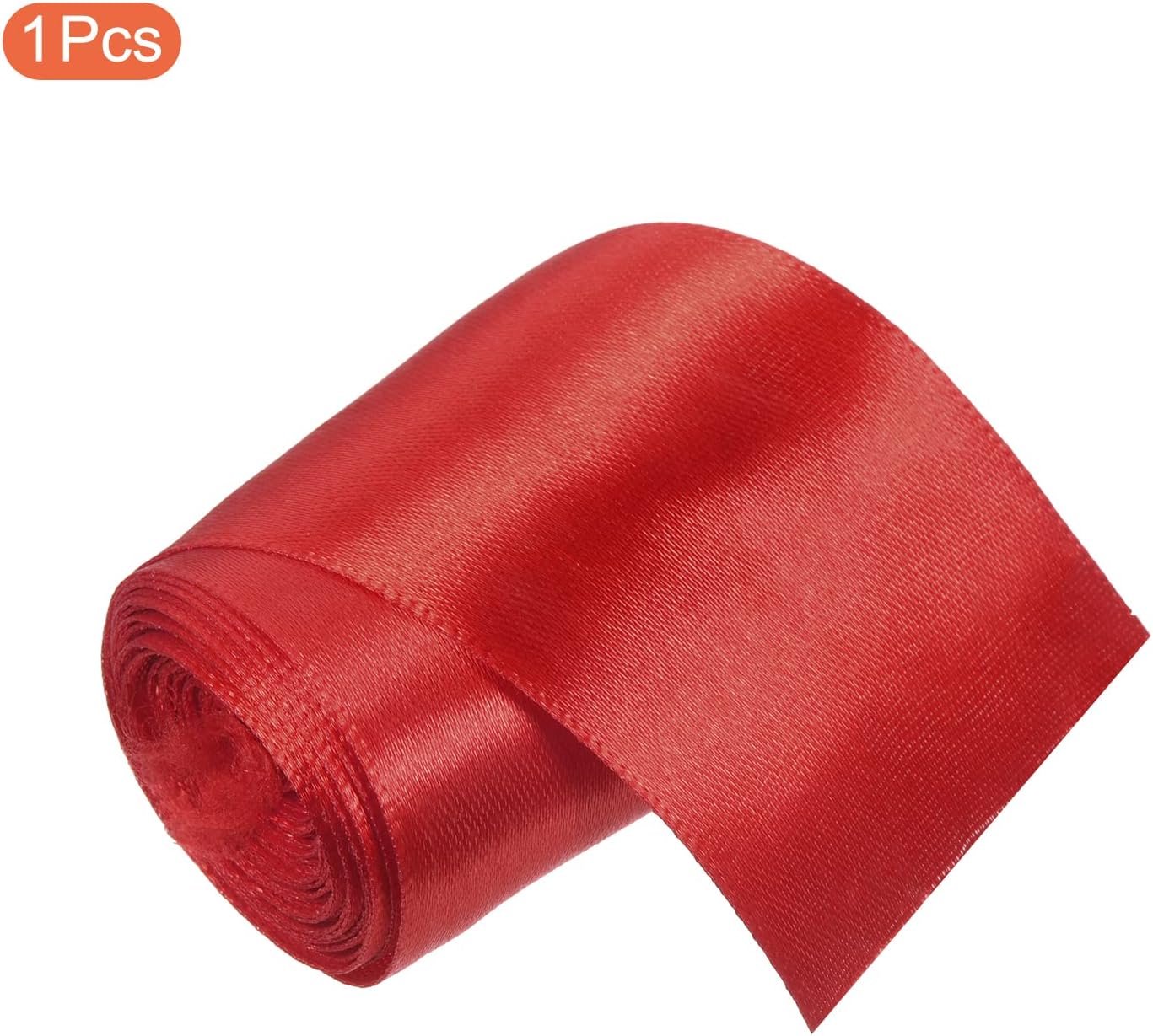 PATIKIL Finish Line Satin Ribbon 5cm 5m/16.4ft, Polyester Fabric Tape for Outdoor Athletics Sprint Running Race Sport, Red