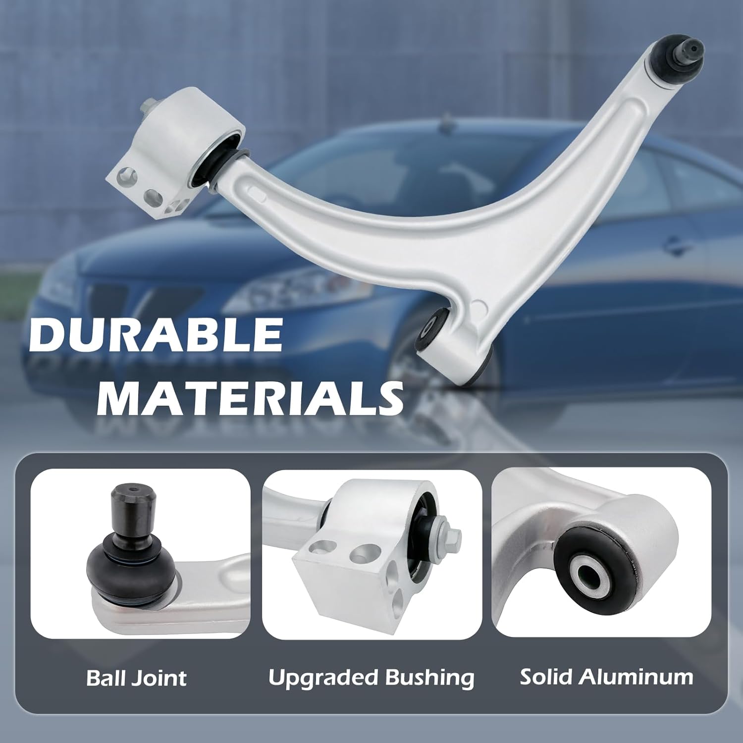 Front Suspension Kit Lower Control Arm Compatible With 2005-2010 Pontiac G6, 2007-2009 Saturn Aura,2004-2012 Chevrolet Malibu OEM RK620179,RK620180