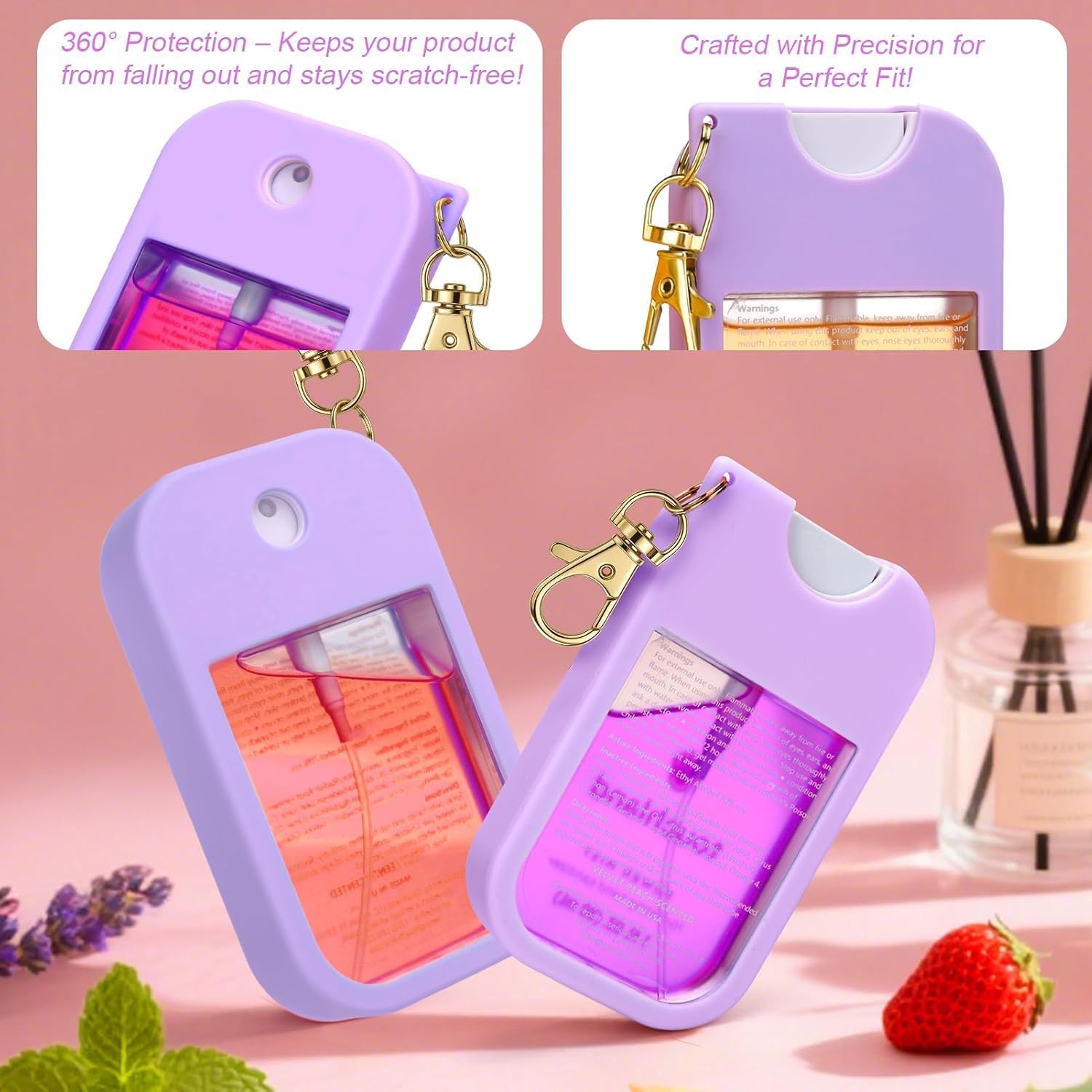 Silicone Case Compatible with Touchland Hand Sanitizer Spray, Protective Case for Power Mist and Glow Mist 1 fl oz - Image 4