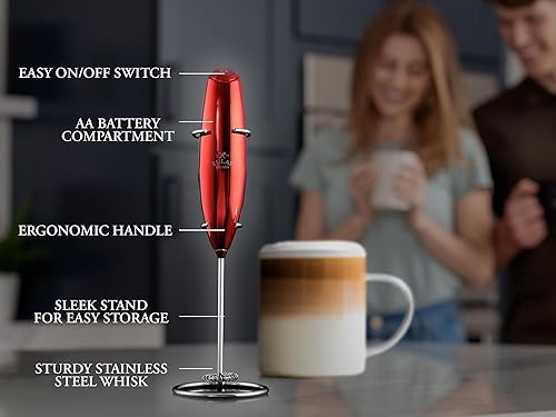 Miniatura 8 de Zulay Executive Series Ultra Premium - Espumador de leche de regalo para café con acabado de lujo, espumador de café de mano para latte, espumador
