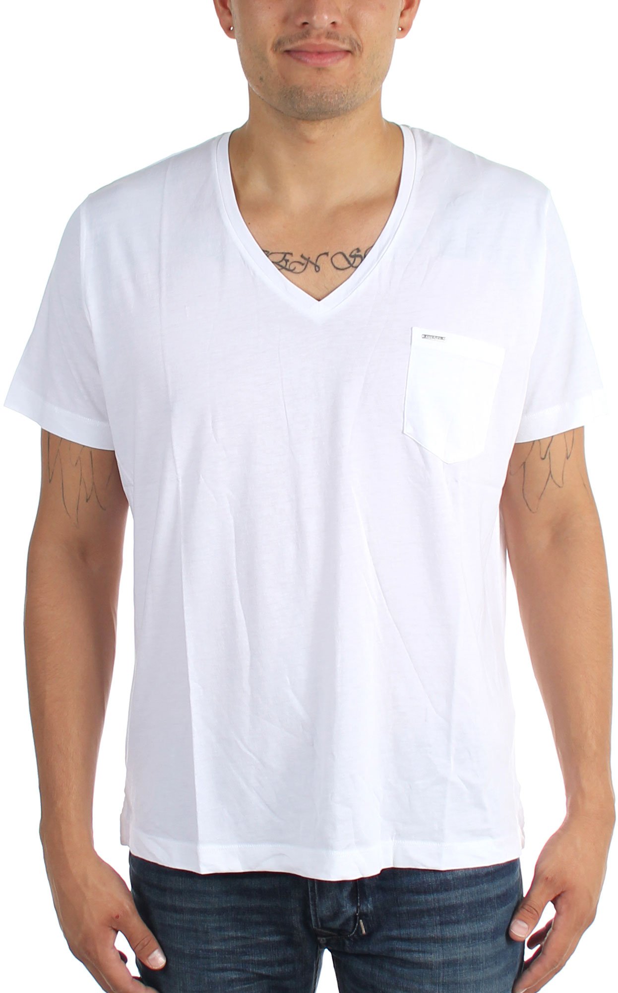 Diesel - Mens T-Saturno T-Shirt, Size: Large, Color: Bright White