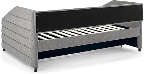 Miniatura 4 de Sofá cama matrimonial con sofá cama nido tapizado para niños y adultos, color gris