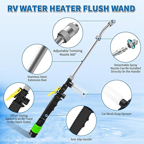 Miniatura 8 de Boltigen Kit de 6 varillas de ánodo para calentador de agua para autocaravana, varilla de magnesio NPT de 9.25 pulgadas de largo x 34 pulgadas con