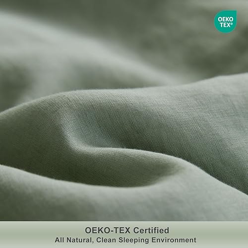 Miniatura 10 de Juego de 2 fundas de almohada 100% lino tamaño Queen, fundas de almohada lavadas a la piedra, cierre de sobre, fundas de almohada suaves y