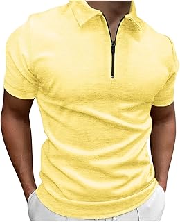 Camisa de trabajo de moda para hombre, camiseta casual de manga corta con cremallera para hombre, teñido anudado, solapa de color sólido, ligera, transpirable, manga corta, para hombre, camisas