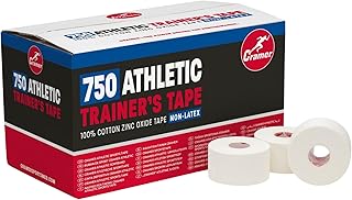 Cramer Team Color Athletic Tape, White, Latex-Free, 1.5" x 15yds, 32 Roll Bulk Case, Tearable Sports Tape for Wrists, Ankles, Baseball, Training, Strong Athletic Wrap for Athletes & Trainers