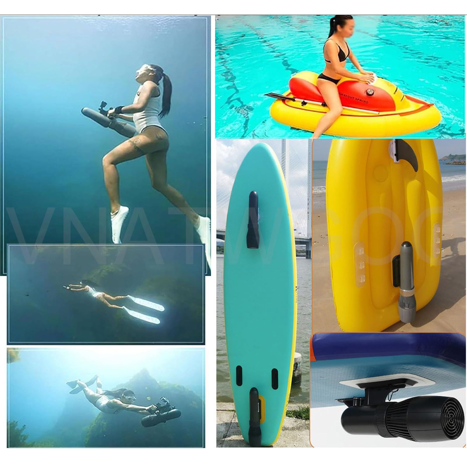 Scooter de Plongée sous-Marin Moteur sans Balais 500W 16000mAh
