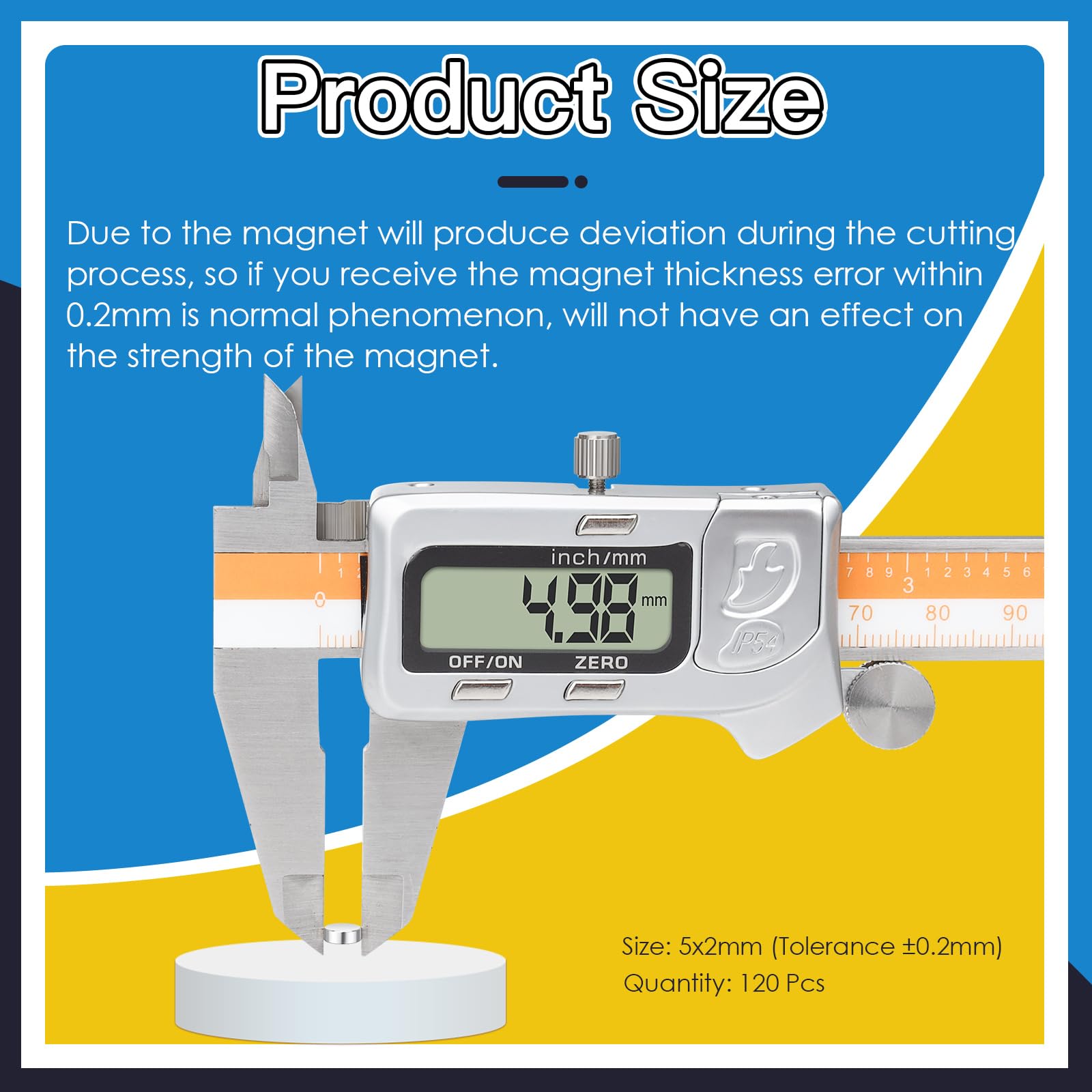 Wzone 5x2mm Strong Magnets - 120 Pack Mini Round Fridge Magnets for Office Crafts, Whiteboard, Pin Board and DIY Picture - Image 3