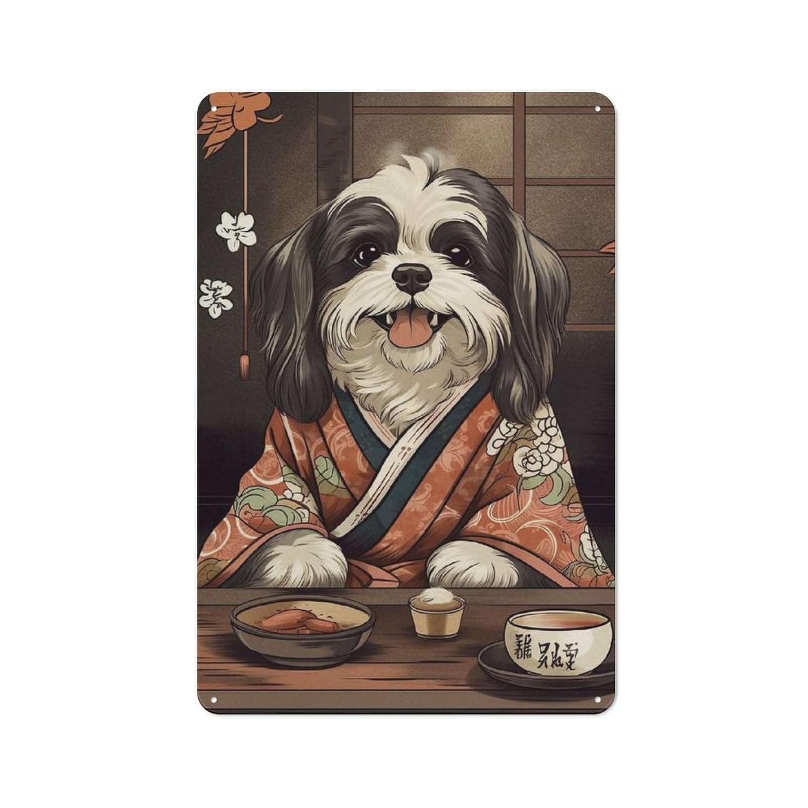 Havanese Japanese Food Cottage Metal Wall Decor 30x20cm, Shed Metal Sign for Conservatory, Home Bar Or Utility Room