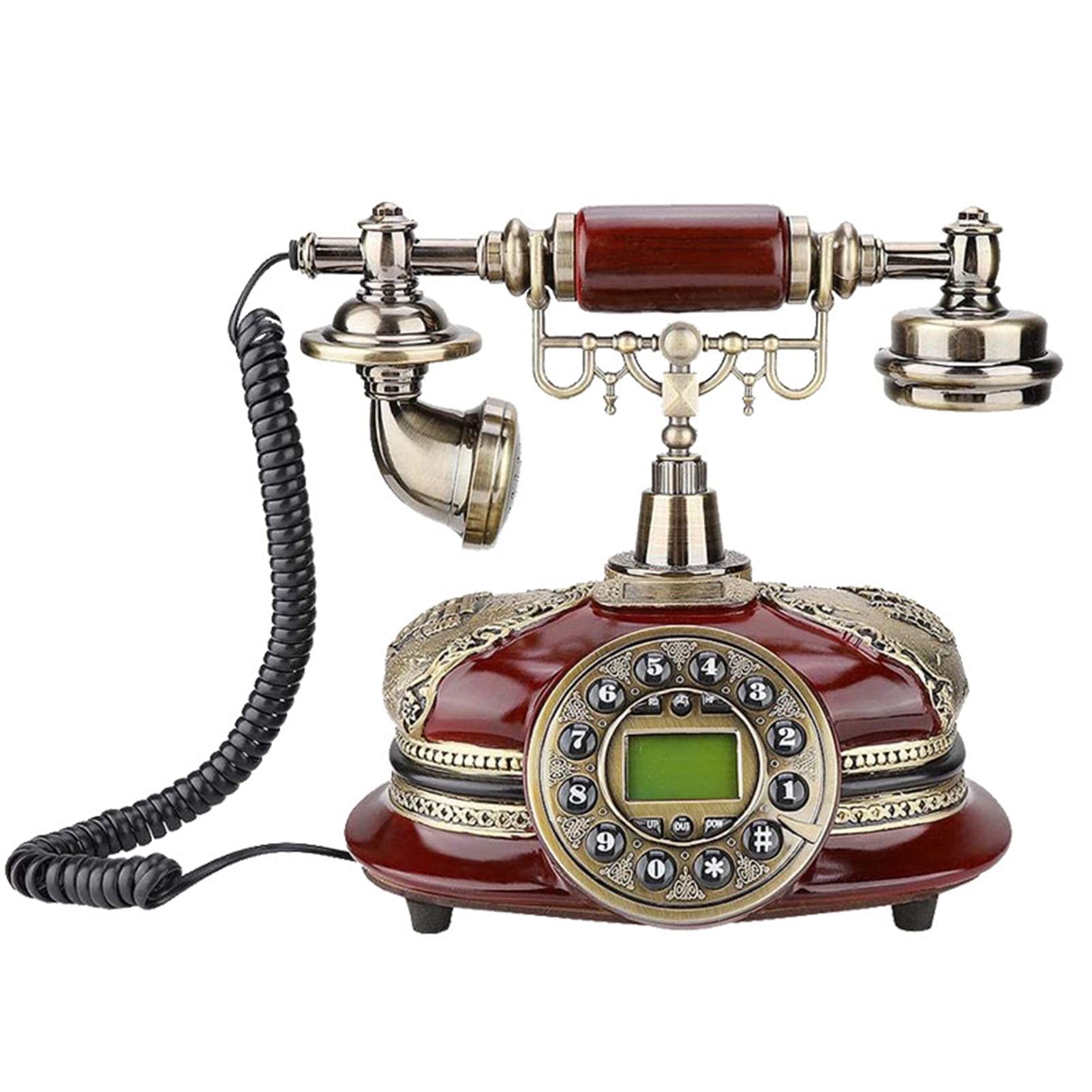Estilo Europeo Vintage Teléfono Fijo Teléfono Antiguo Clásico Teléfono Fijo Decoración para Oficina Familia Hotel