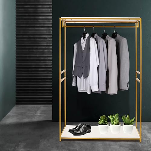 Miniatura 5 de Percheros de ropa modernos al por menor de alta resistencia,Estantes de almacenamiento de suspensión de tienda de ropa de metal,Estante de