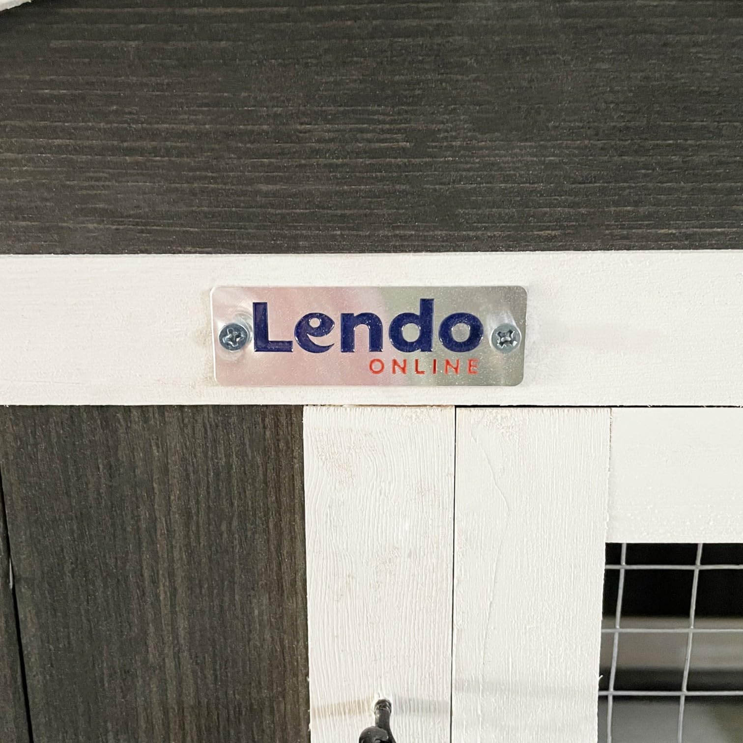 Conejera de Madera 145x45x85 cm – Jaula Exterior para Conejos y Cobayas, Caseta Resistente con Techo Asfáltico y Bandeja Extraíble, para Todas Las Estaciones (Gris)