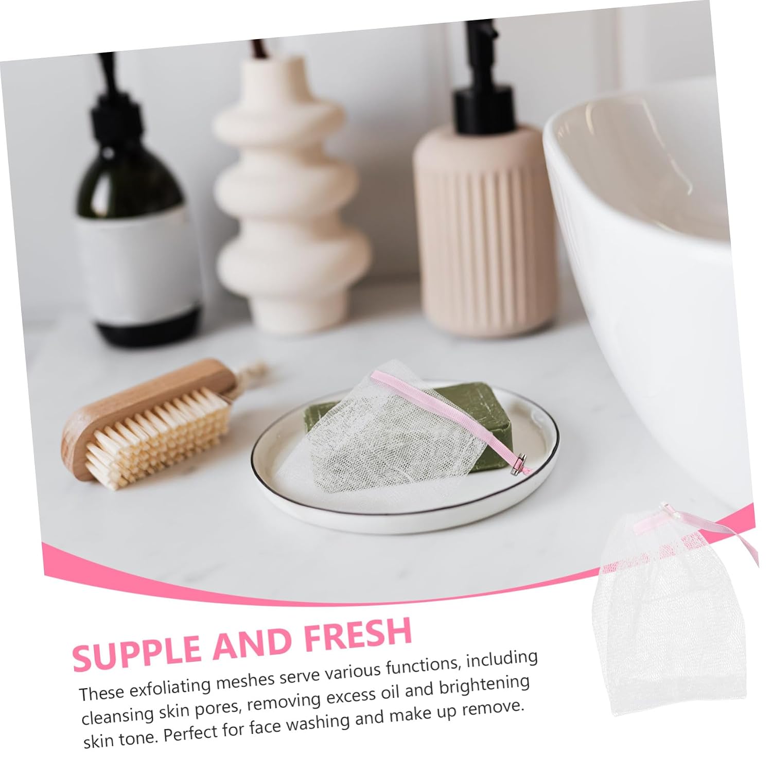 8PCS Foaming Nets Soap Mesh Holder Multipurpose Soap Net Bag with Drawstring for Facial Cleansing Exfoliating and Quick Drying Flexible Design Prolongs Life and Enhances Production