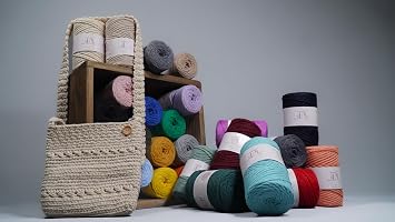 Makromecity, Single Wire Macrame Cord 3 mm x 100 Yards (300 ft) 3 mm Single Twist White Cotton Cord Macrame Recycled Cotton Cord Thread for Arts and Crafts Wall Straps DIY (White, 1