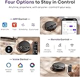 MONSGA MS1 Robot Vacuum Cleaner with Mop, 7000Pa Robotic Vacuum with Lidar Navigation, 180mins Runtime, 5 Editable Maps, APP/Remote/Voice Control, Ideal for Hard Floors and Carpets - 6