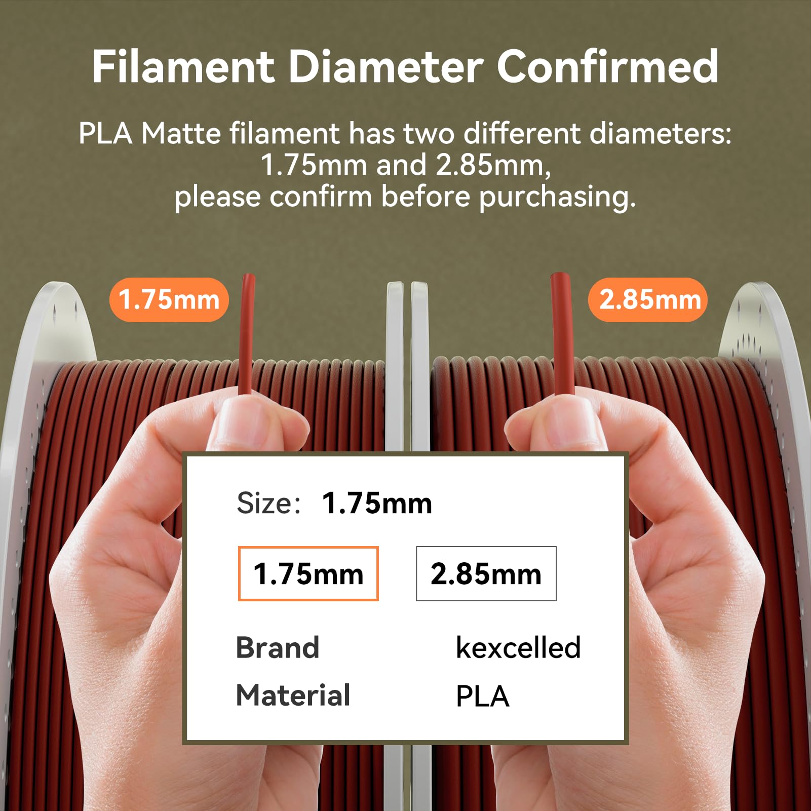 kexcelled PLA Mat Filament pour Imprimante 3D 1,75 mm +/- 0,03 mm, Texture de Couleur Mat, Convient à la Plupart des Imprimantes FDM, Bobine de 1 kg (2,2 lbs), Rouge Chelsea