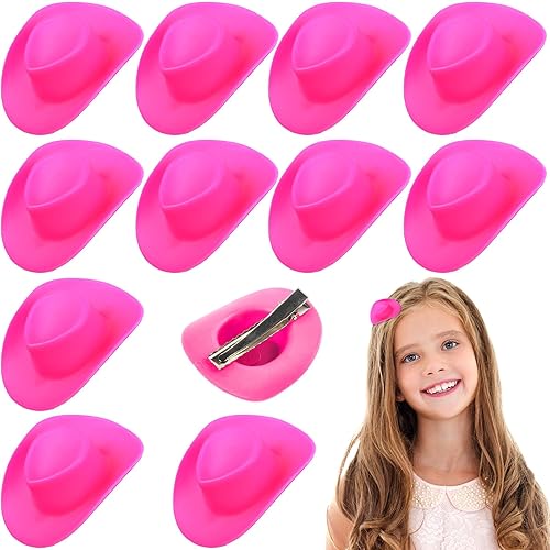Miniatura 8 de 12 pinzas para el cabello para sombrero de vaquera del oeste, pinzas para el pelo de sombrero de vaquera, pinzas de plástico para el cabello, lindos