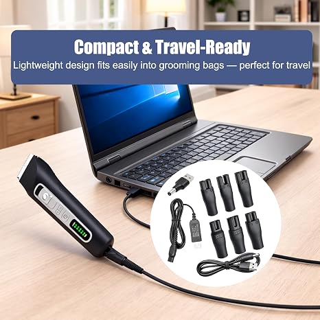 9-in-1 USB 5V Charger Cord Replacement Adapter for Shavers Clippers | For beauty devices, purifiers, table lamps and more, 9-in-1 USB 5V charging cord with multiple adapter tips.