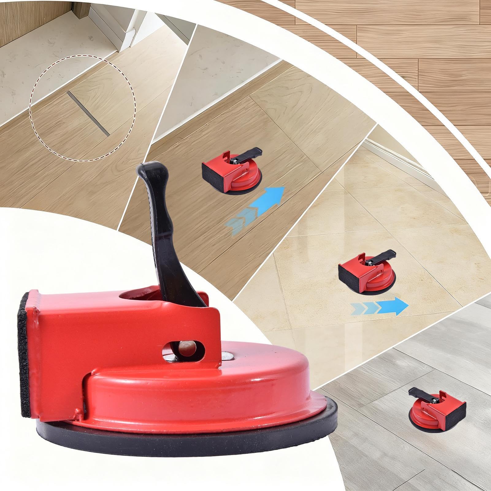 Herramienta de fijación de suelo laminado Fijador de hierro Agarrador de huecos ergonómico Dispositivo de ayuda a la construcción Palanca de soporte de ajuste de tablero Utilidad de construcción Equip