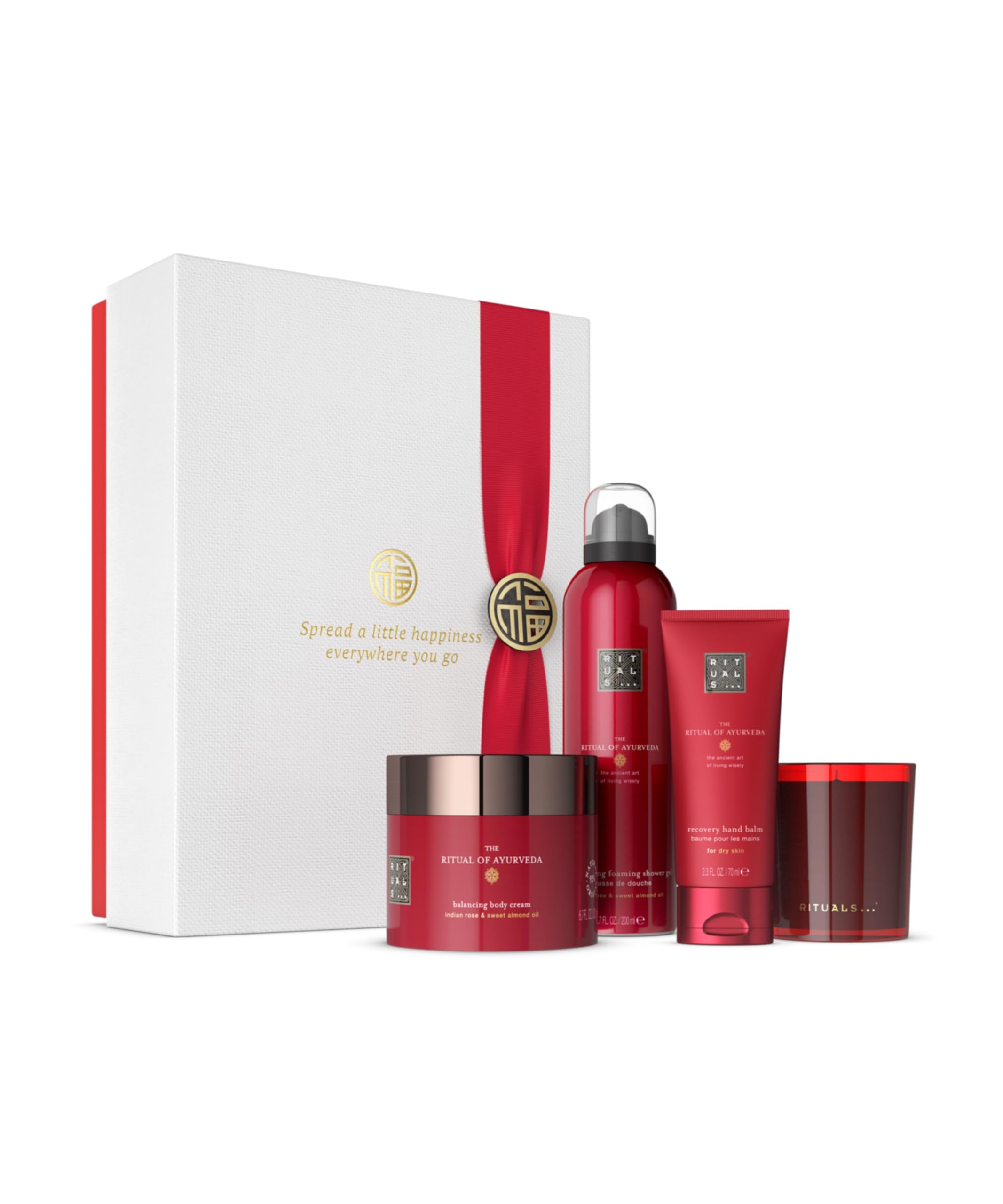 RITUALS Gift Set The Ritual of Ayurveda Large - Home and Skincare Products Enriched with Indian Rose and Sweet Almond Oil - Bath Gift Box with Balancing and Soothing Properties