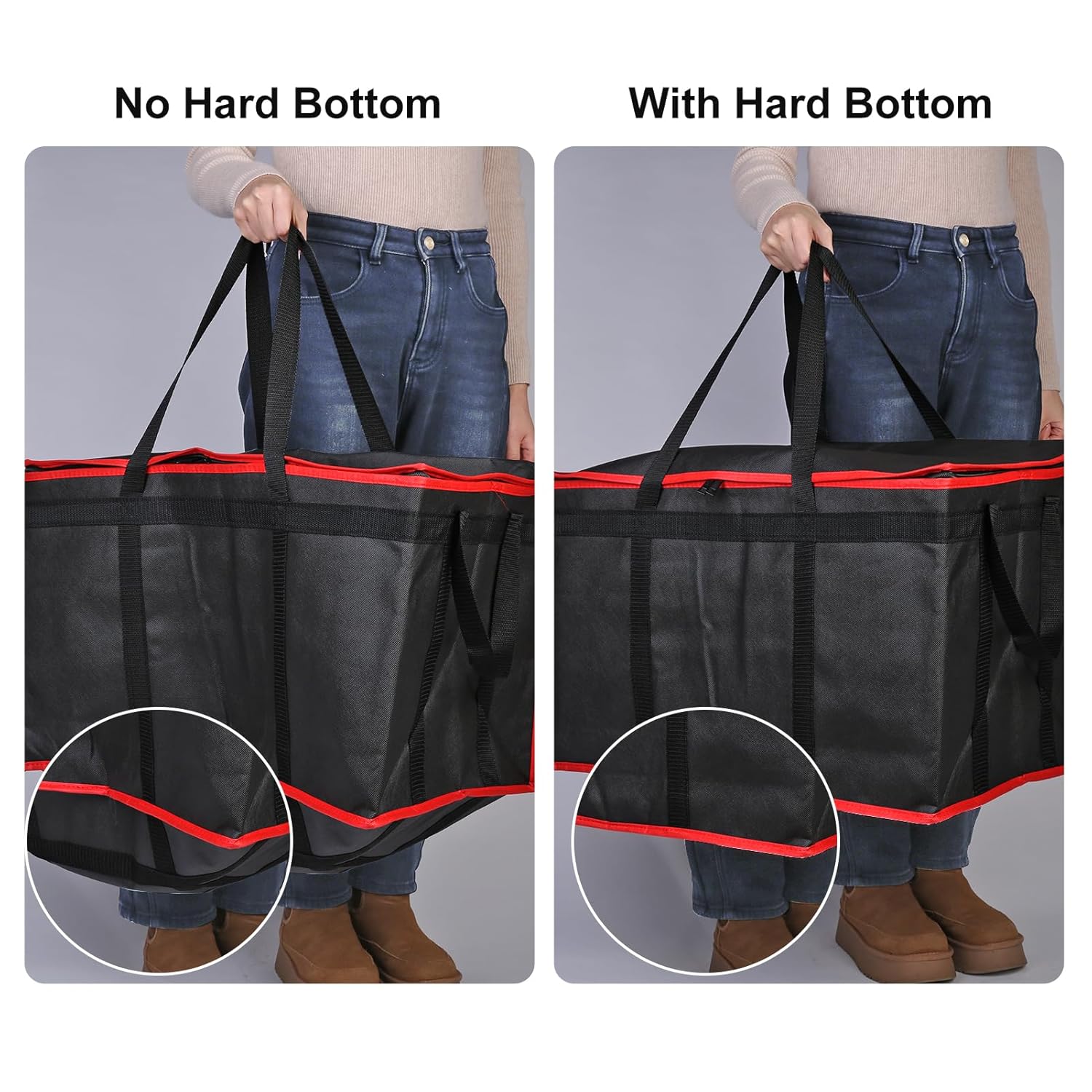 Bodaon 2PK Cooler Insulated Food Delivery Bag with Reinforced Bottom for Delivery Drivers, XXX-Large Thermal Bags for Catering/Hot Pizza, Travel/Camping/Picnic, Grocery Reusable Warmer and Frozen
