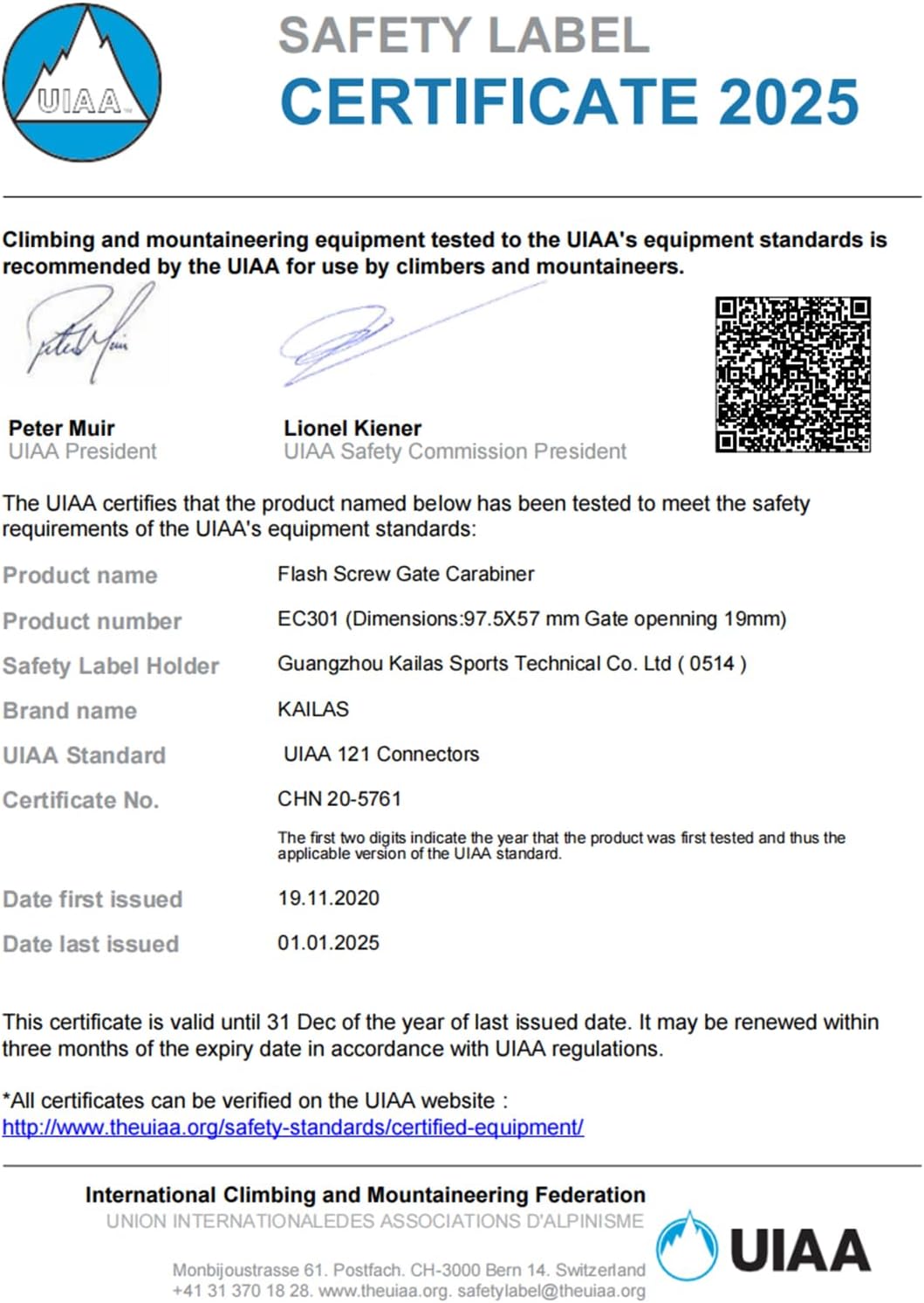 KAILAS Rock Climbing Quickdraw Set Carabiner Pack Accessories 22kN Gear Heavy Duty UIAA CE Certified