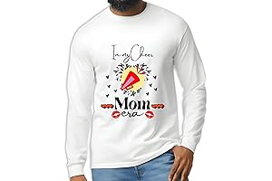 Cheerleading Football Mom In My Cheer Mom Era Life Grey Long Sleeve T Shirt